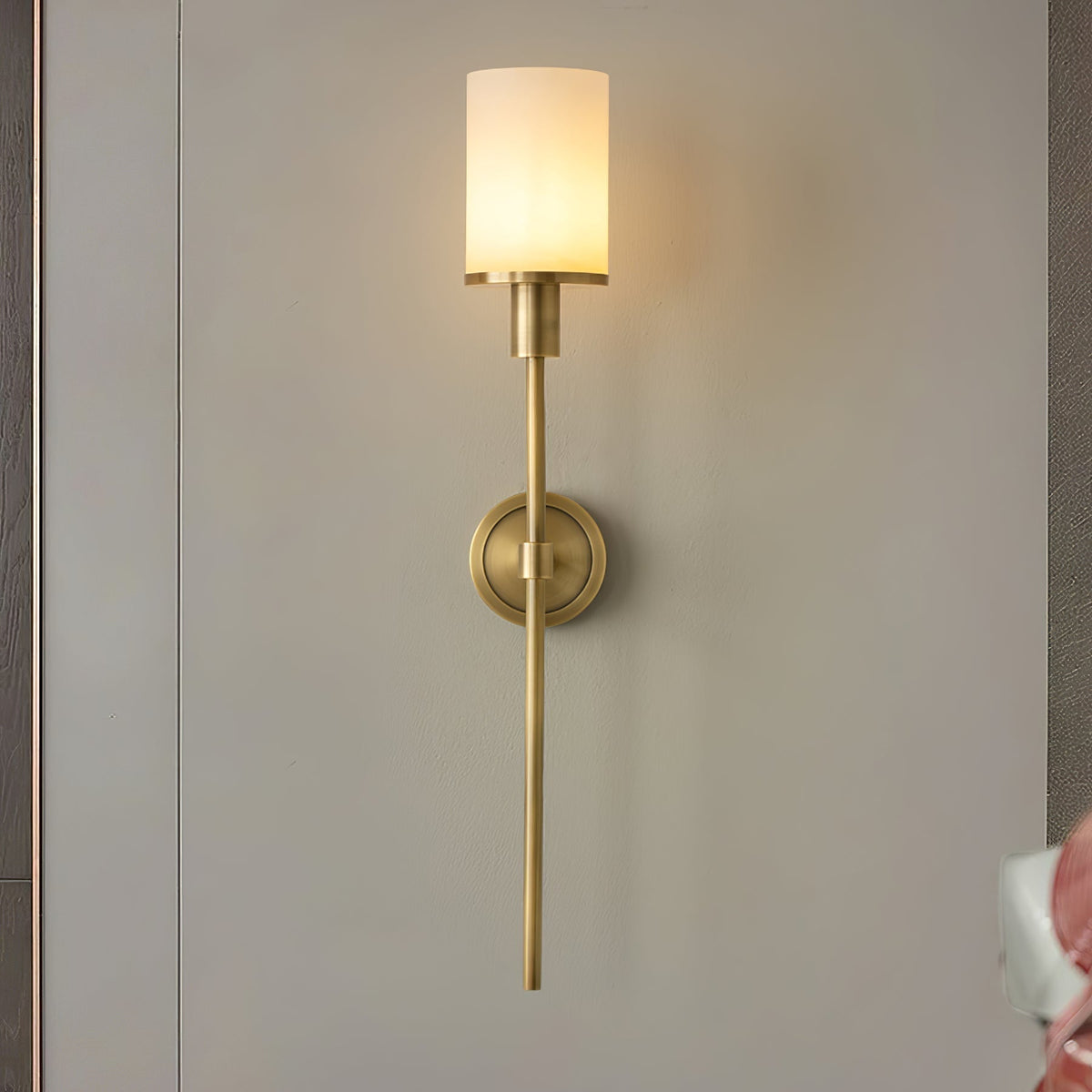 Mycara Aplique de pared Alabastro Nórdico Clásico