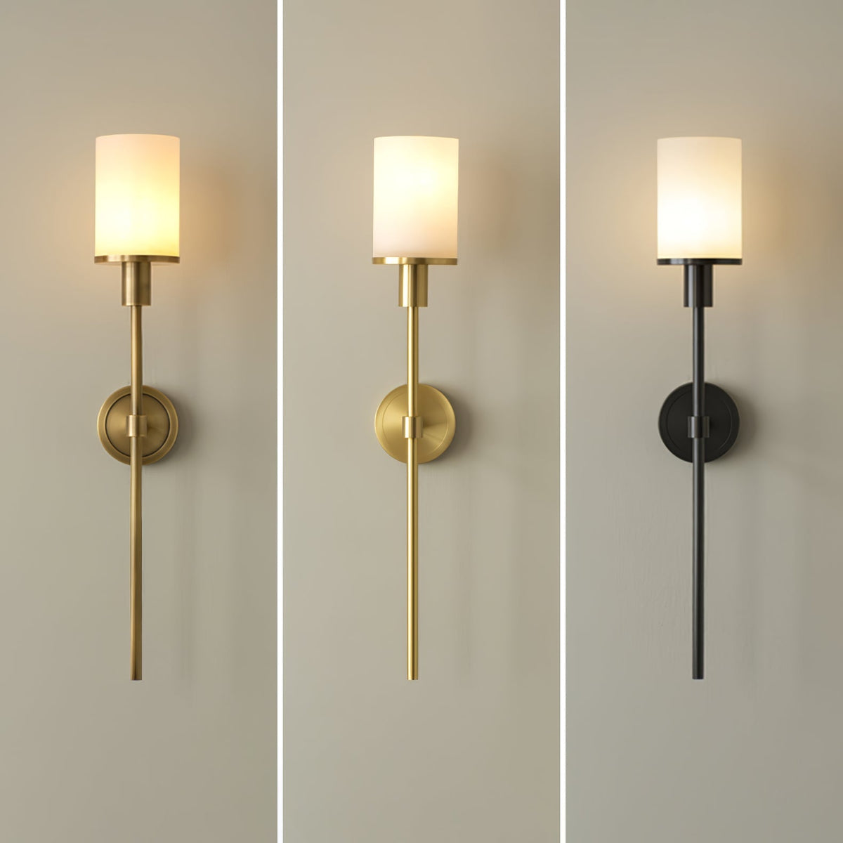 Mycara Aplique de pared Alabastro Nórdico Clásico