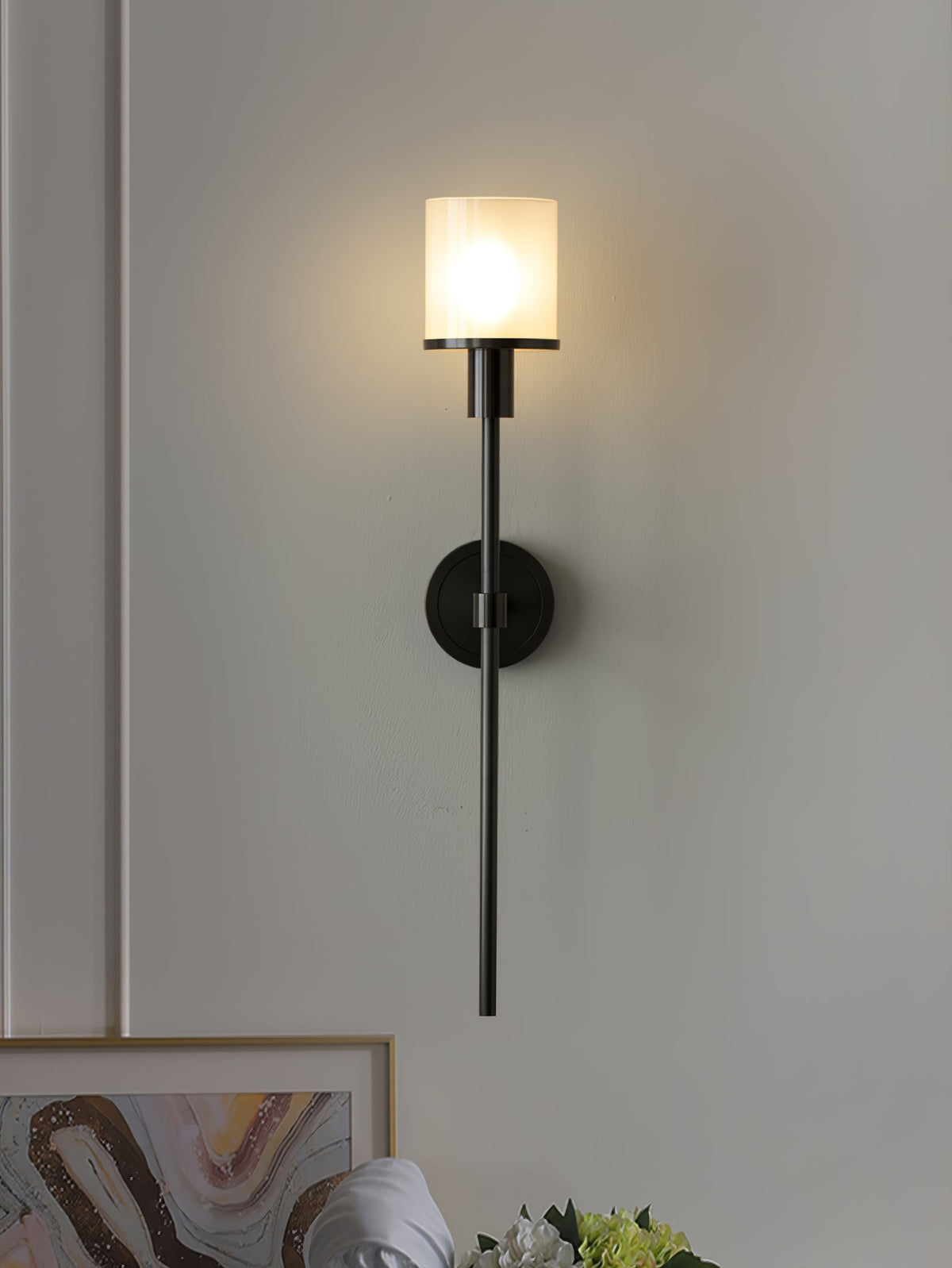 Mycara Aplique de pared Alabastro Nórdico Clásico