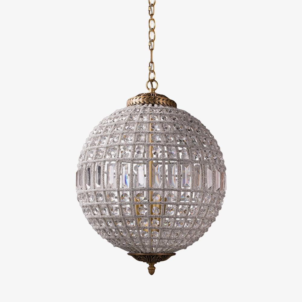 Elyinissa lámpara de araña Globo dorado cristal Vintage