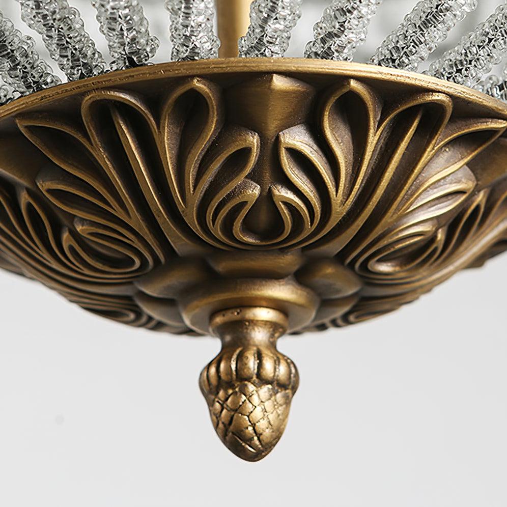 Elyinissa lámpara de araña Globo dorado cristal Vintage