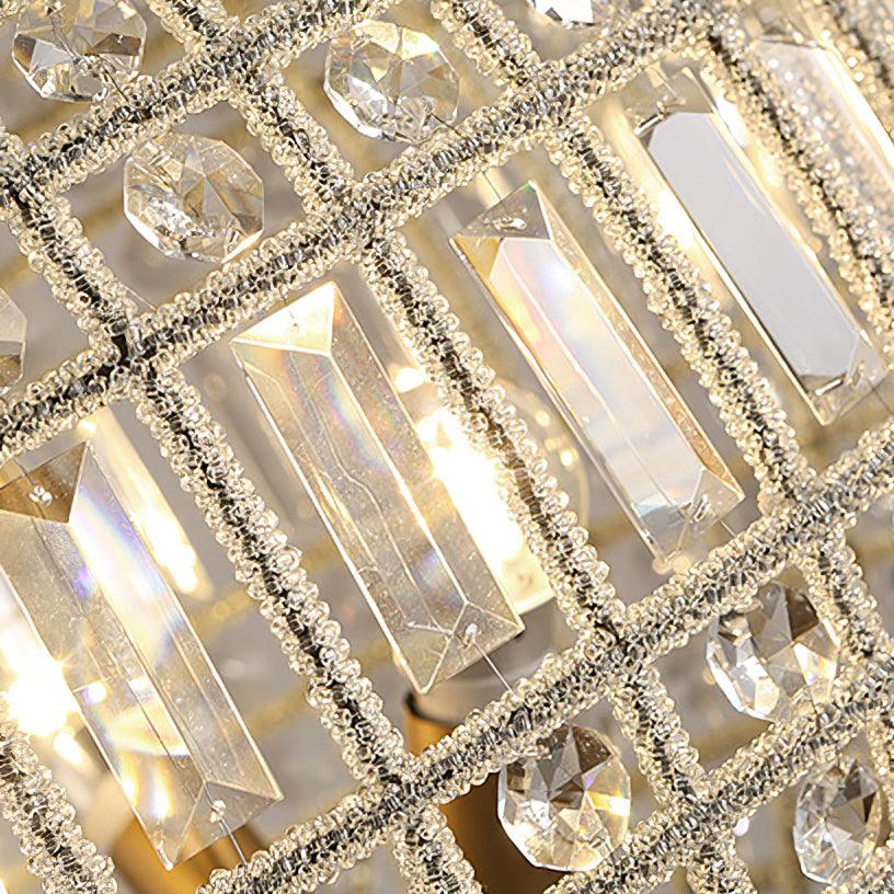 Elyinissa lámpara de araña Globo dorado cristal Vintage