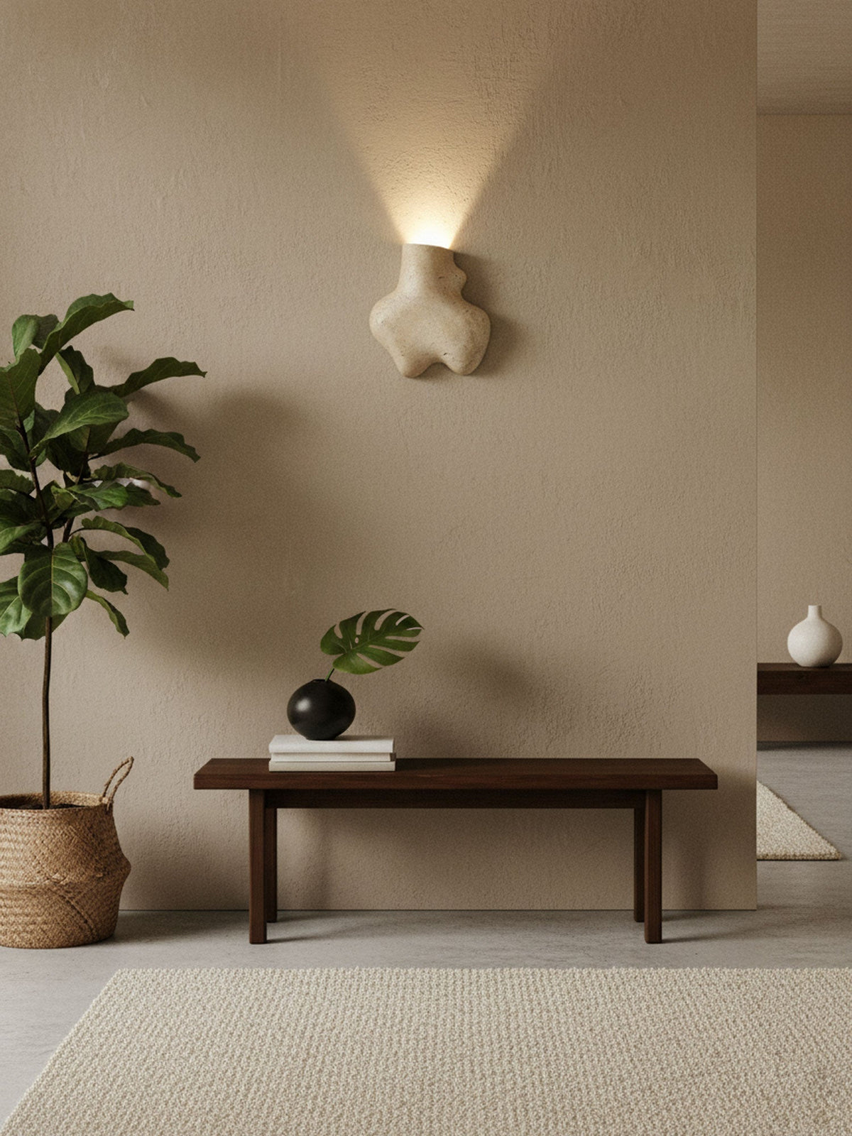 Whitlow aplique de pared abstracto en travertino