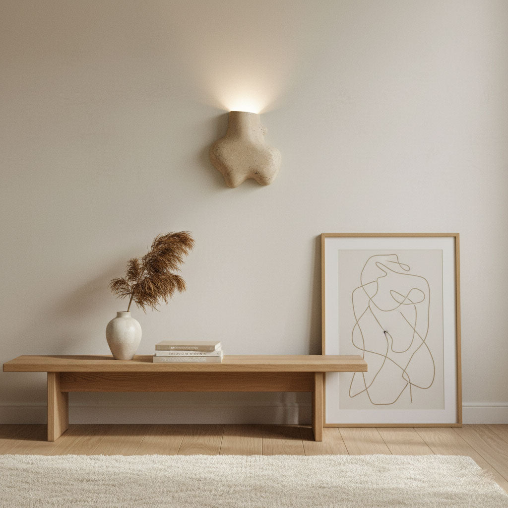 Whitlow aplique de pared abstracto en travertino