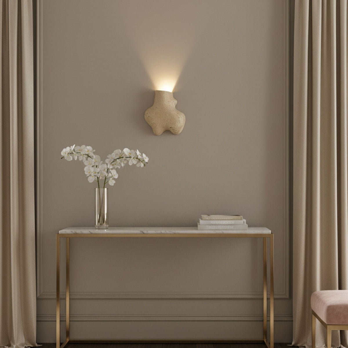 Whitlow aplique de pared abstracto en travertino