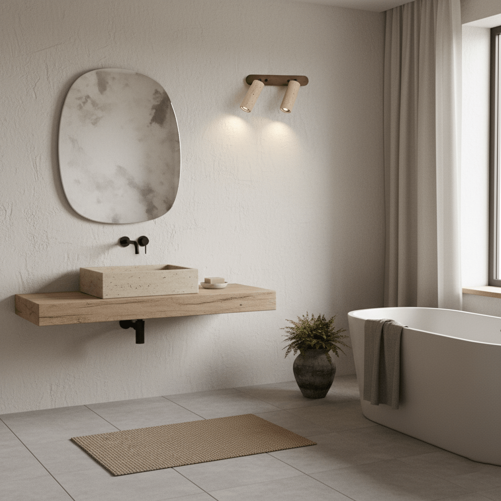 Sereise aplique de pared travertino