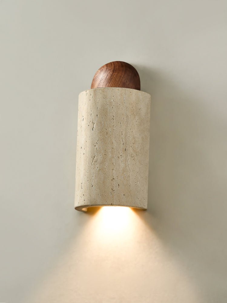 Zyphe aplique de pared en travertino amarillo natural