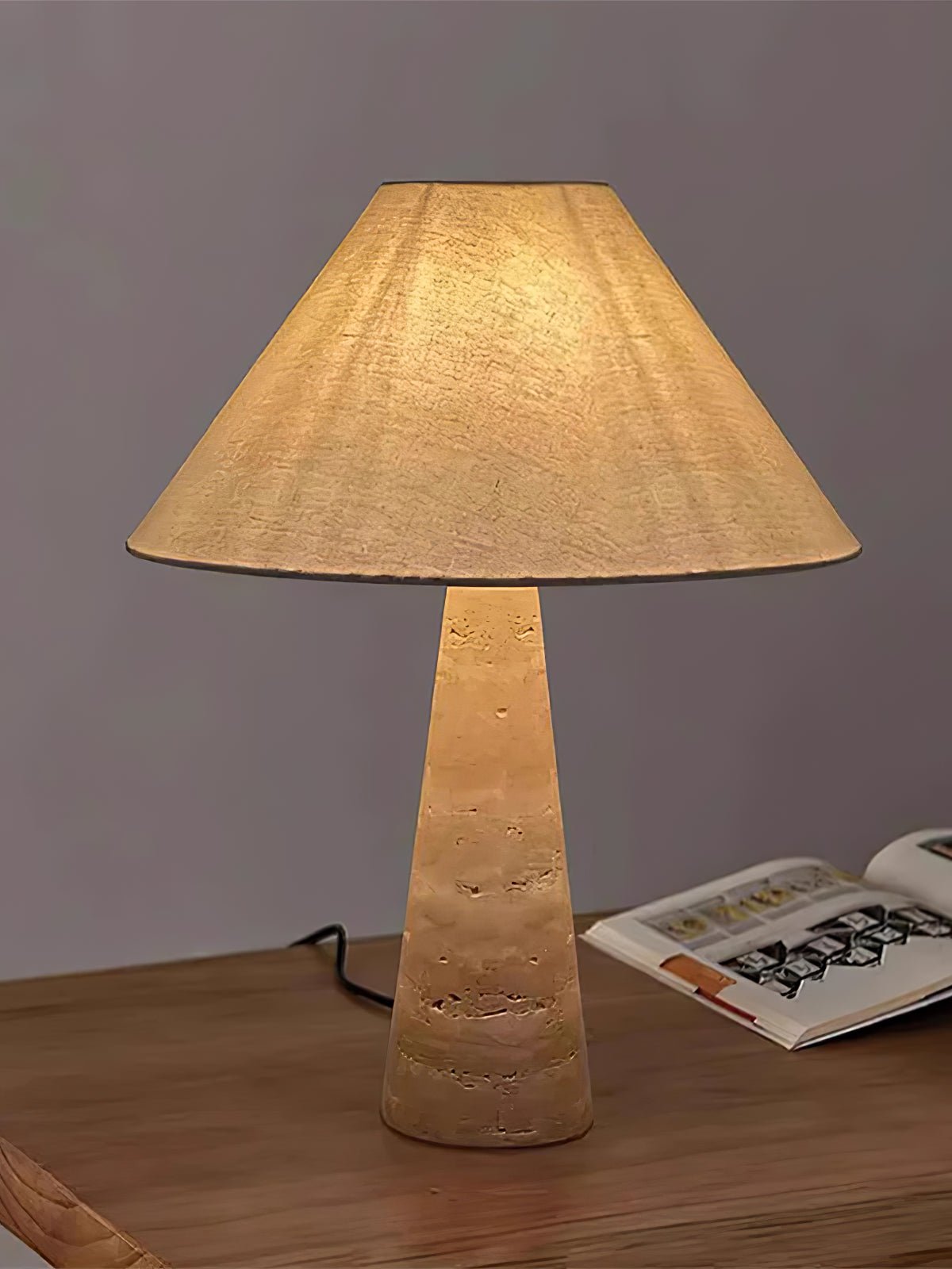 Tavarette lámpara de mesa travertino