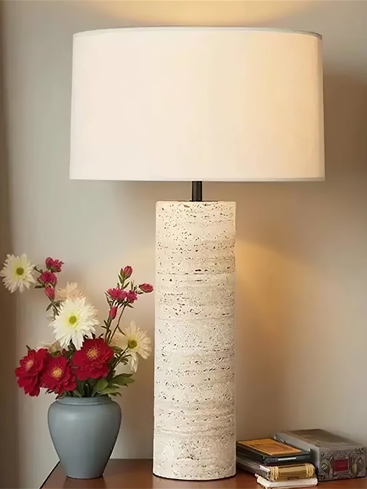 Tavarette lámpara de mesa travertino