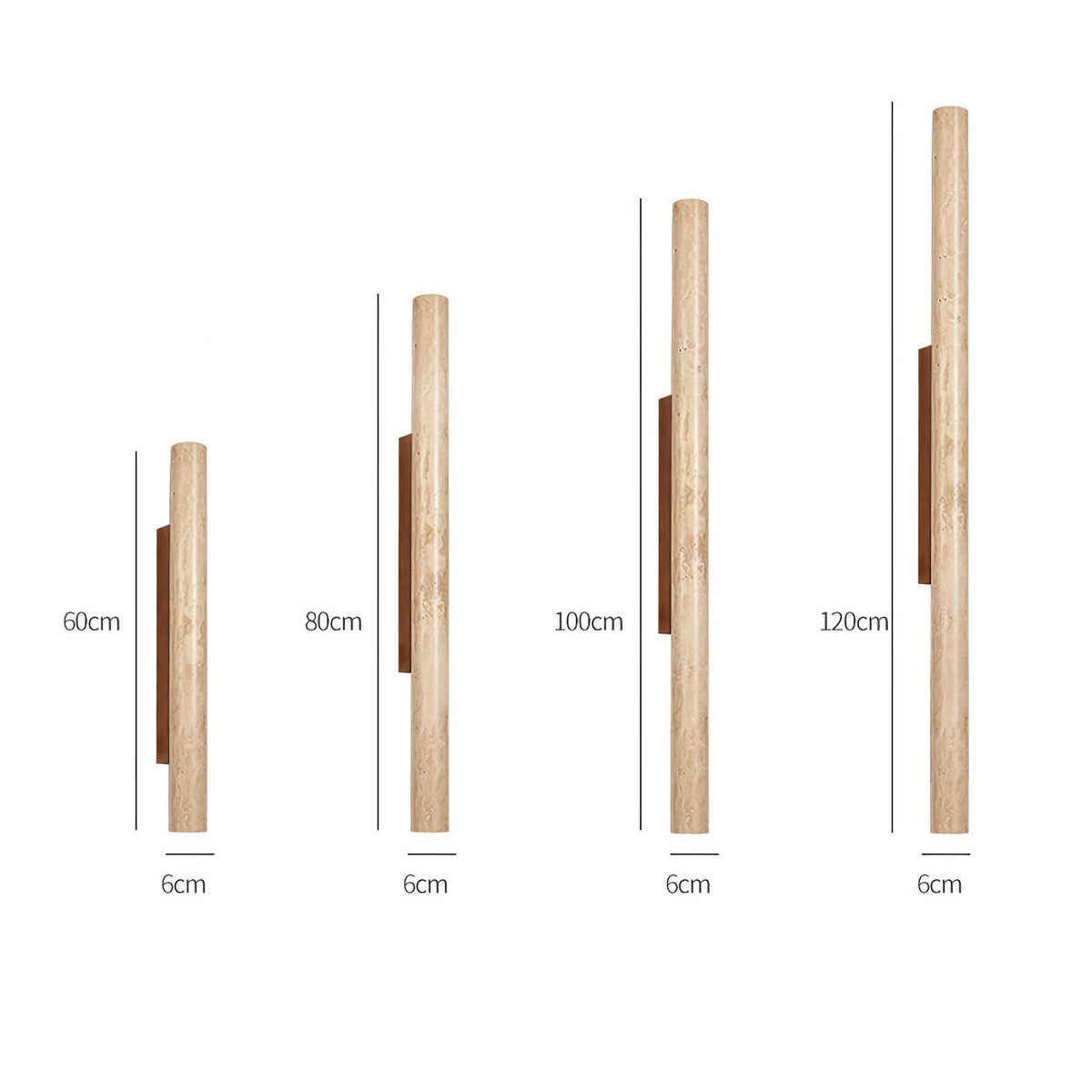 Noriira aplique de pared minimalista en travertino