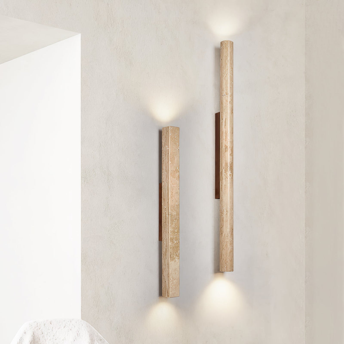 Noriira aplique de pared minimalista en travertino