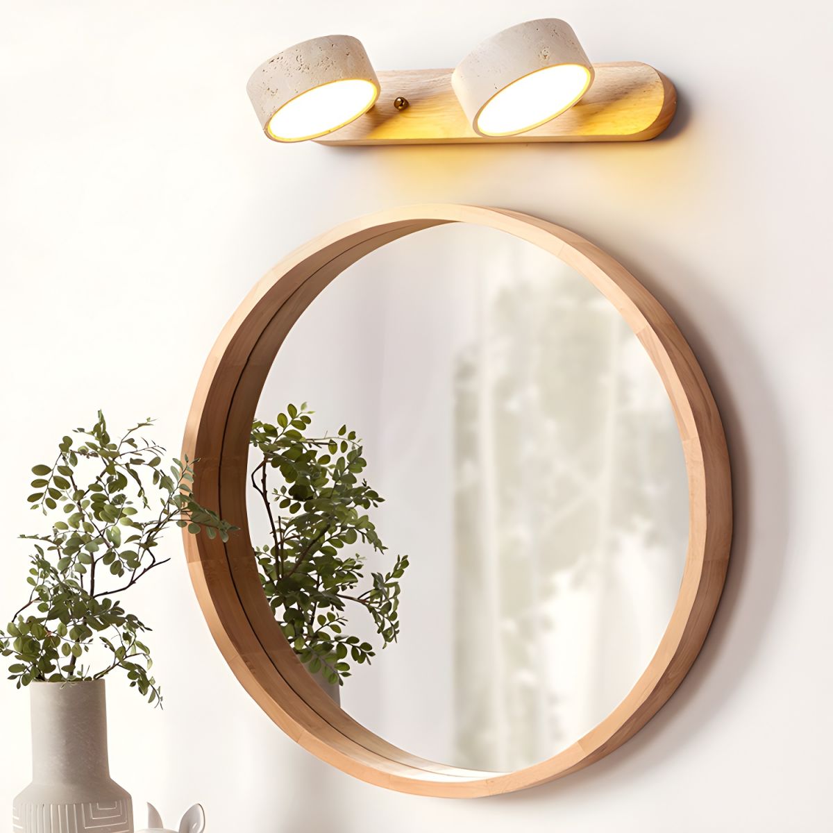Voloreth aplique de pared minimalista en travertino