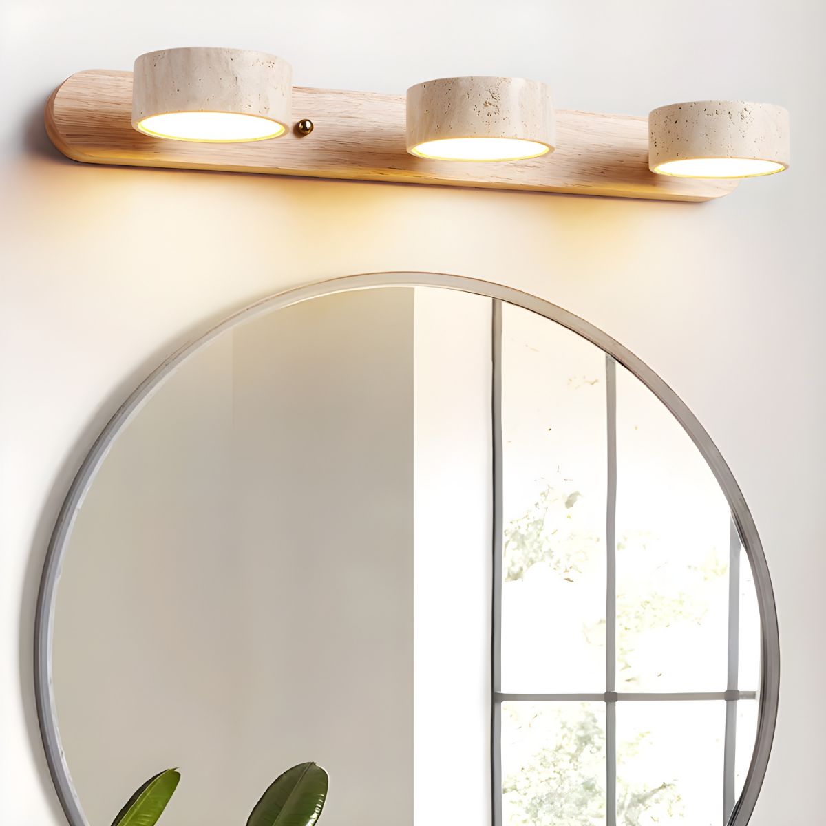 Voloreth aplique de pared minimalista en travertino