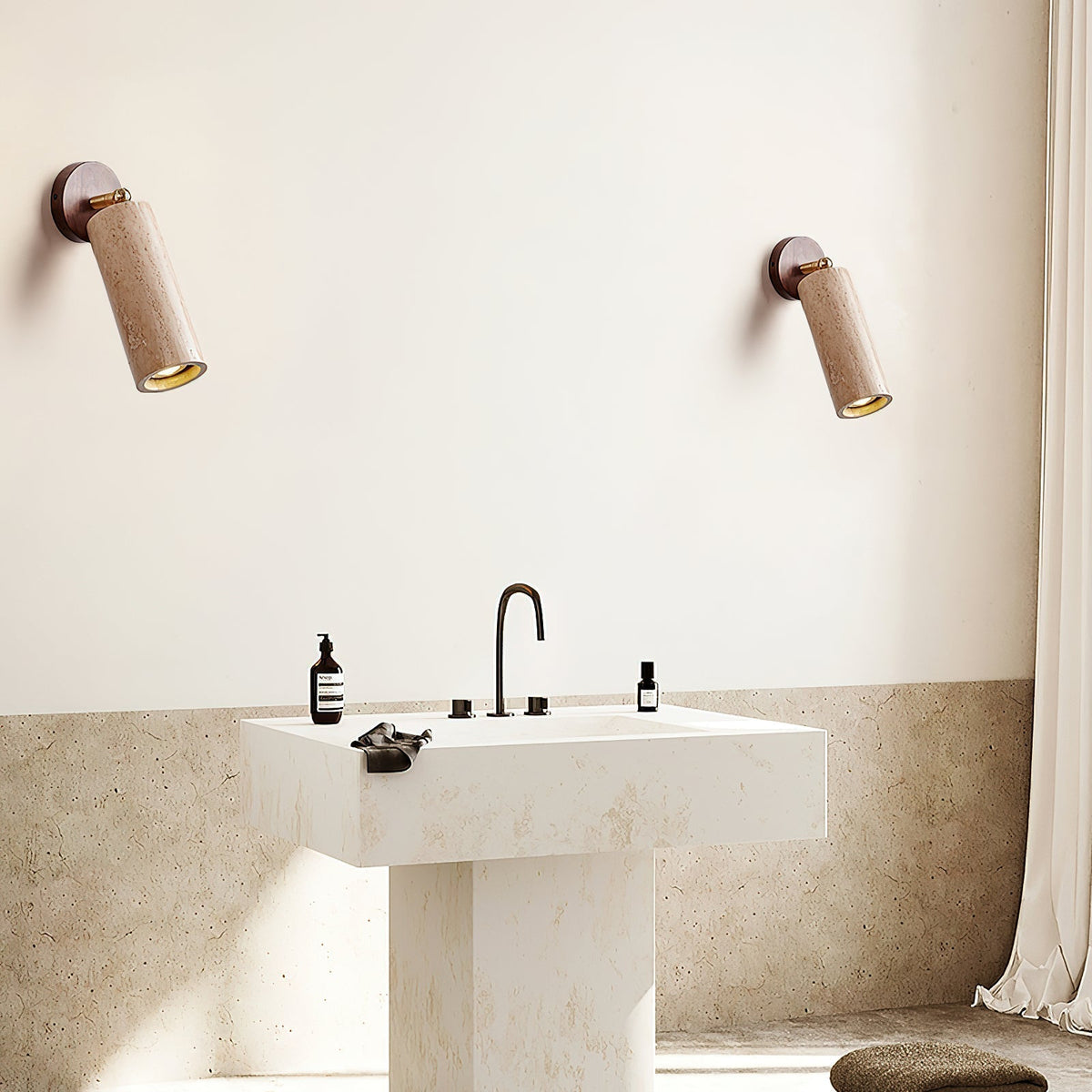 Seralella aplique de pared travertino