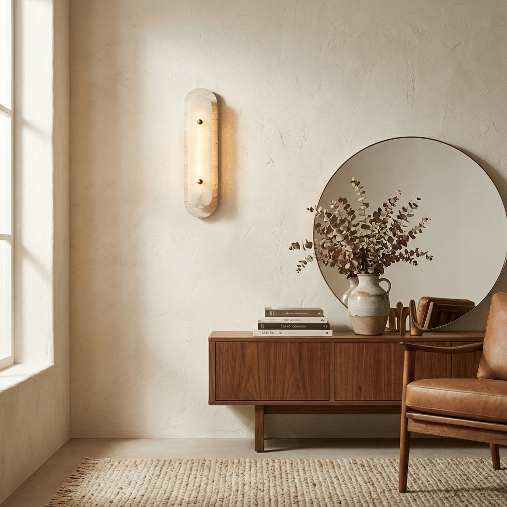 Aplique de pared travertino alabastro
