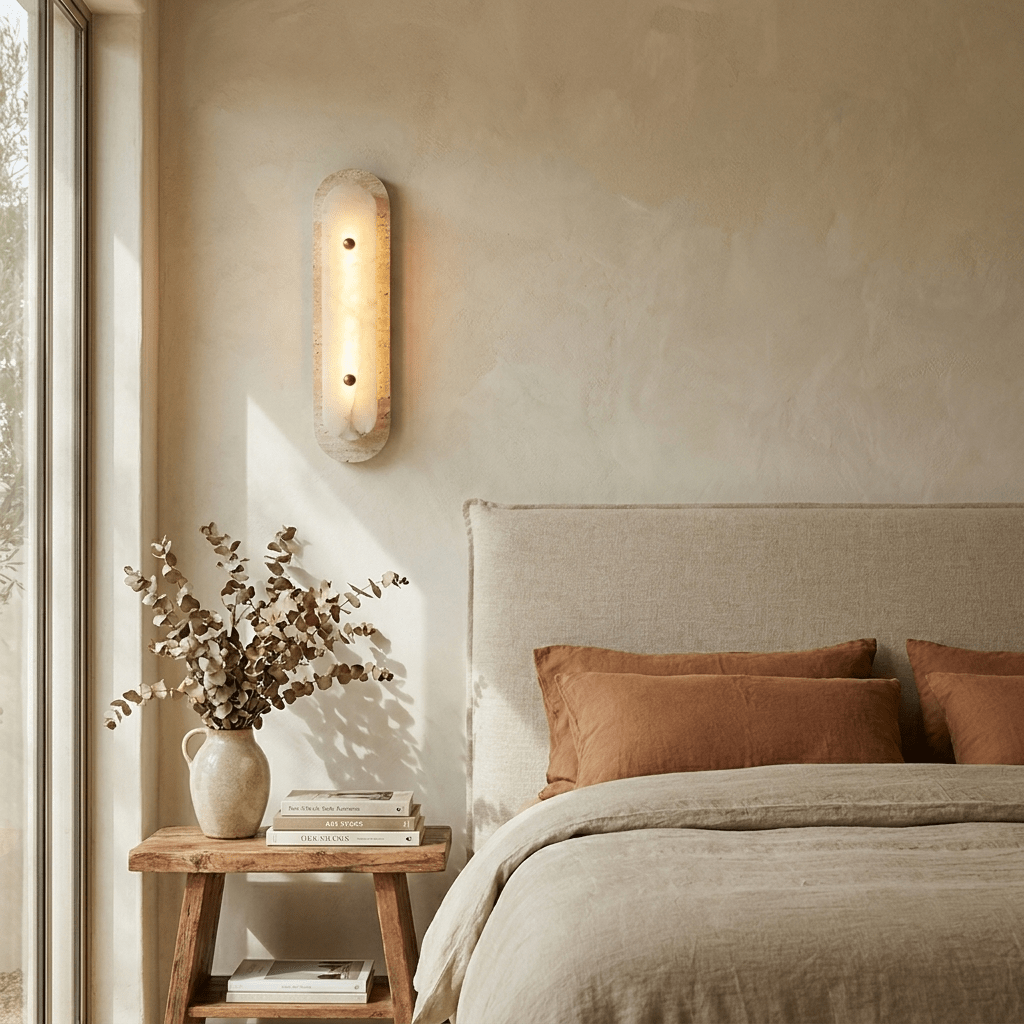 Aplique de pared travertino alabastro
