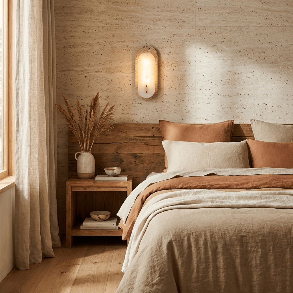 Aplique de pared travertino alabastro