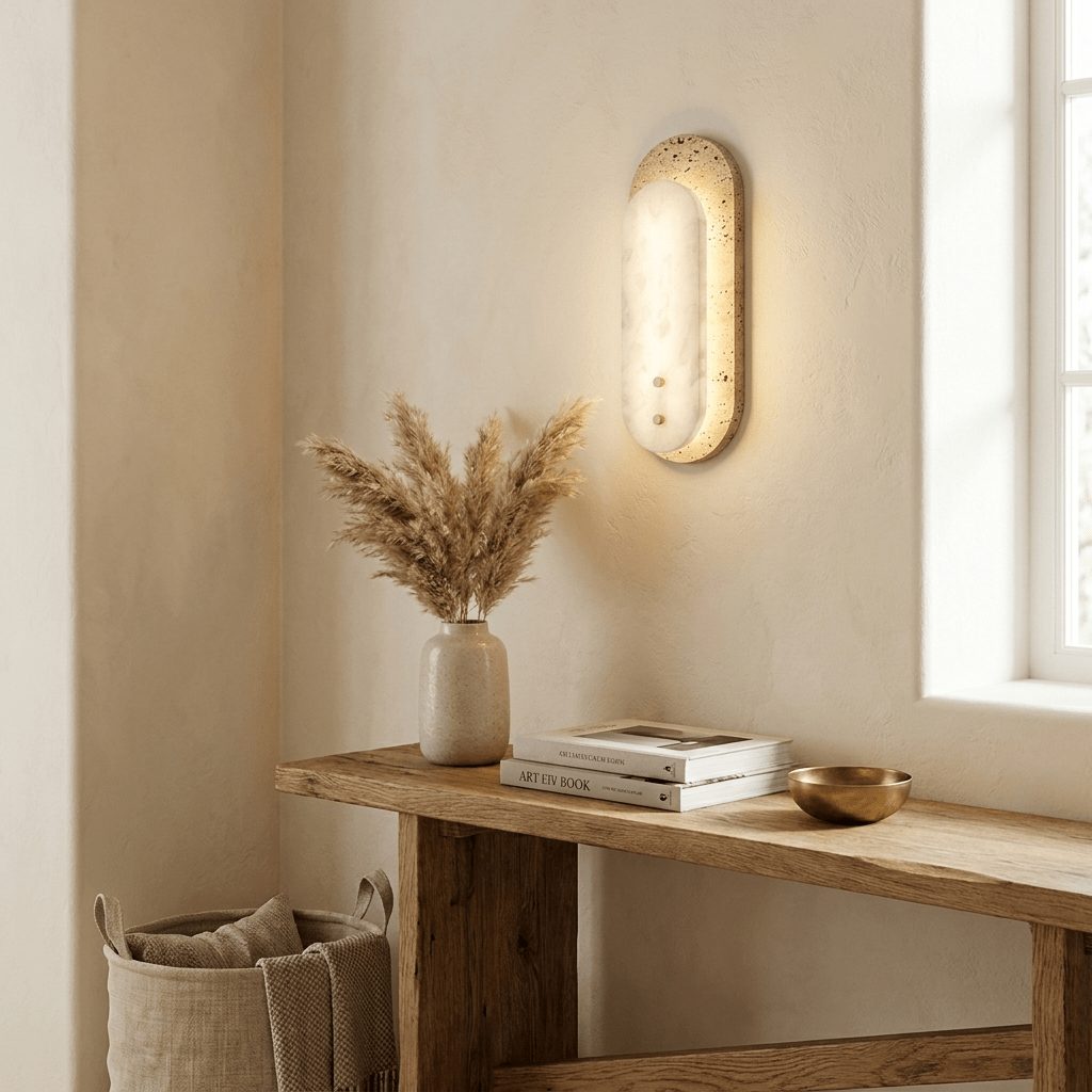 Aplique de pared travertino alabastro