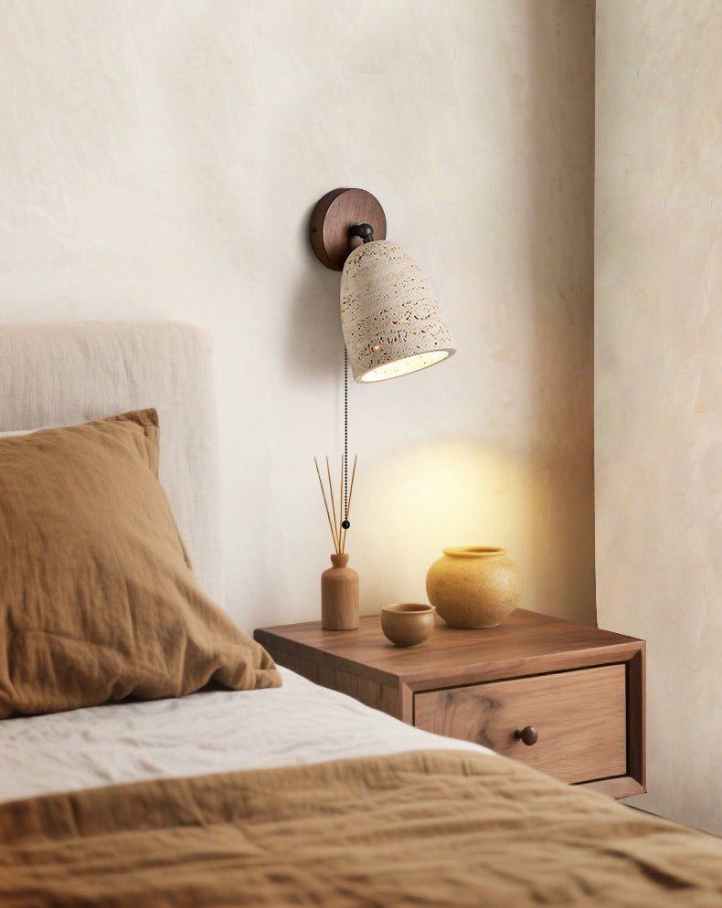 Valeholt aplique de pared travertino con pivote