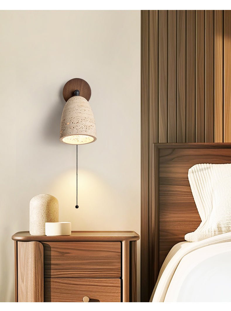 Valeholt aplique de pared travertino con pivote