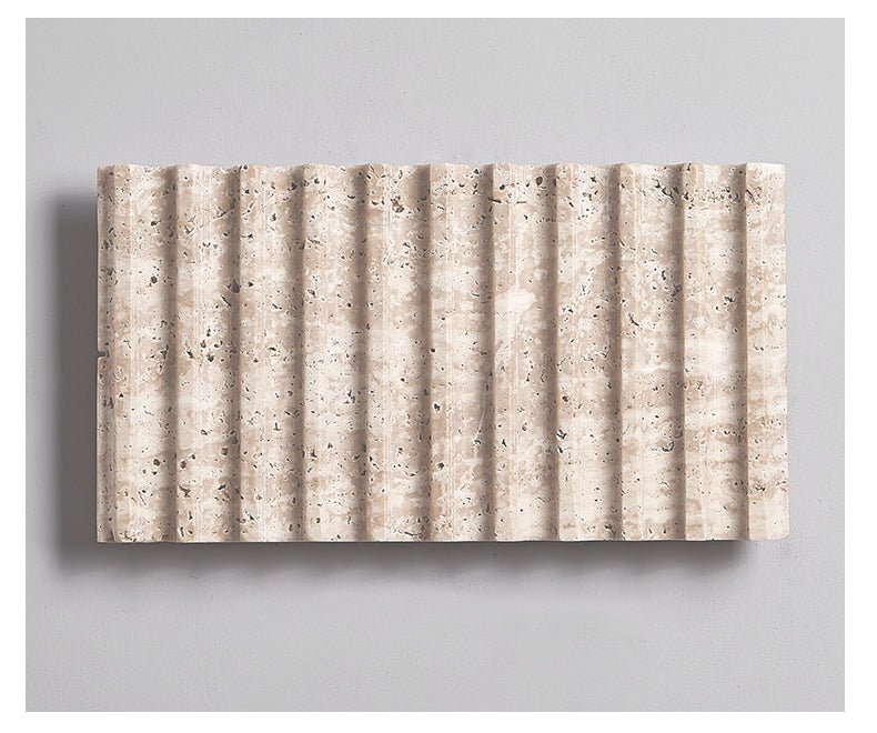 Noriora aplique de pared con cuerpo de travertino texturizado