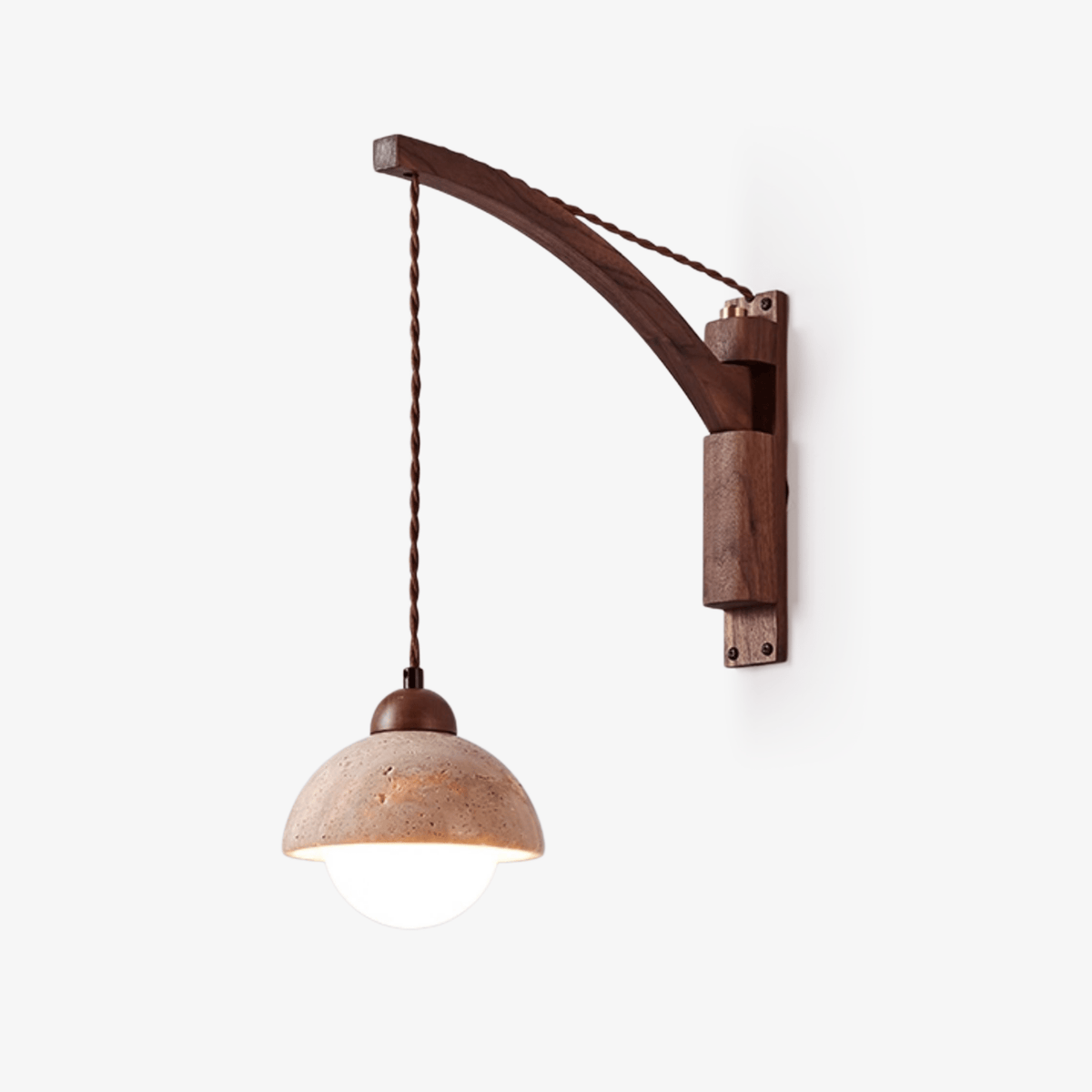 Aplique de pared de travertino Swing Arm
