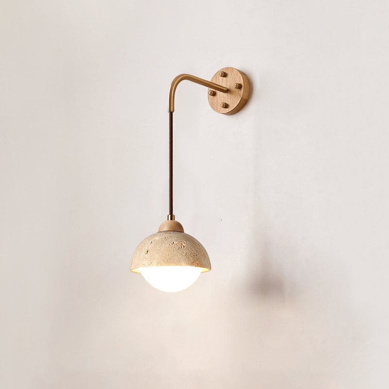 Aplique de pared de travertino Swing Arm