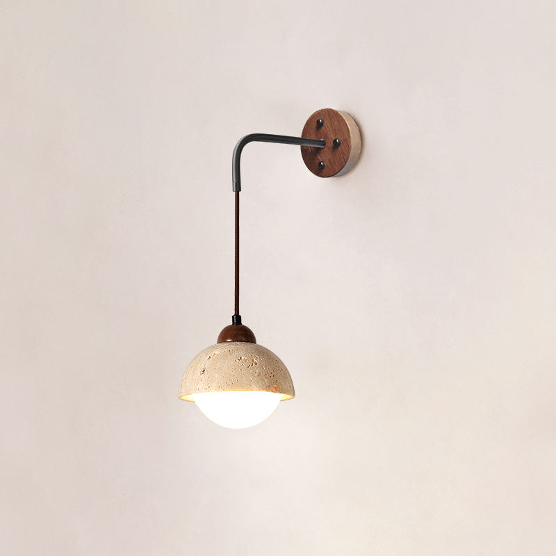 Aplique de pared de travertino Swing Arm
