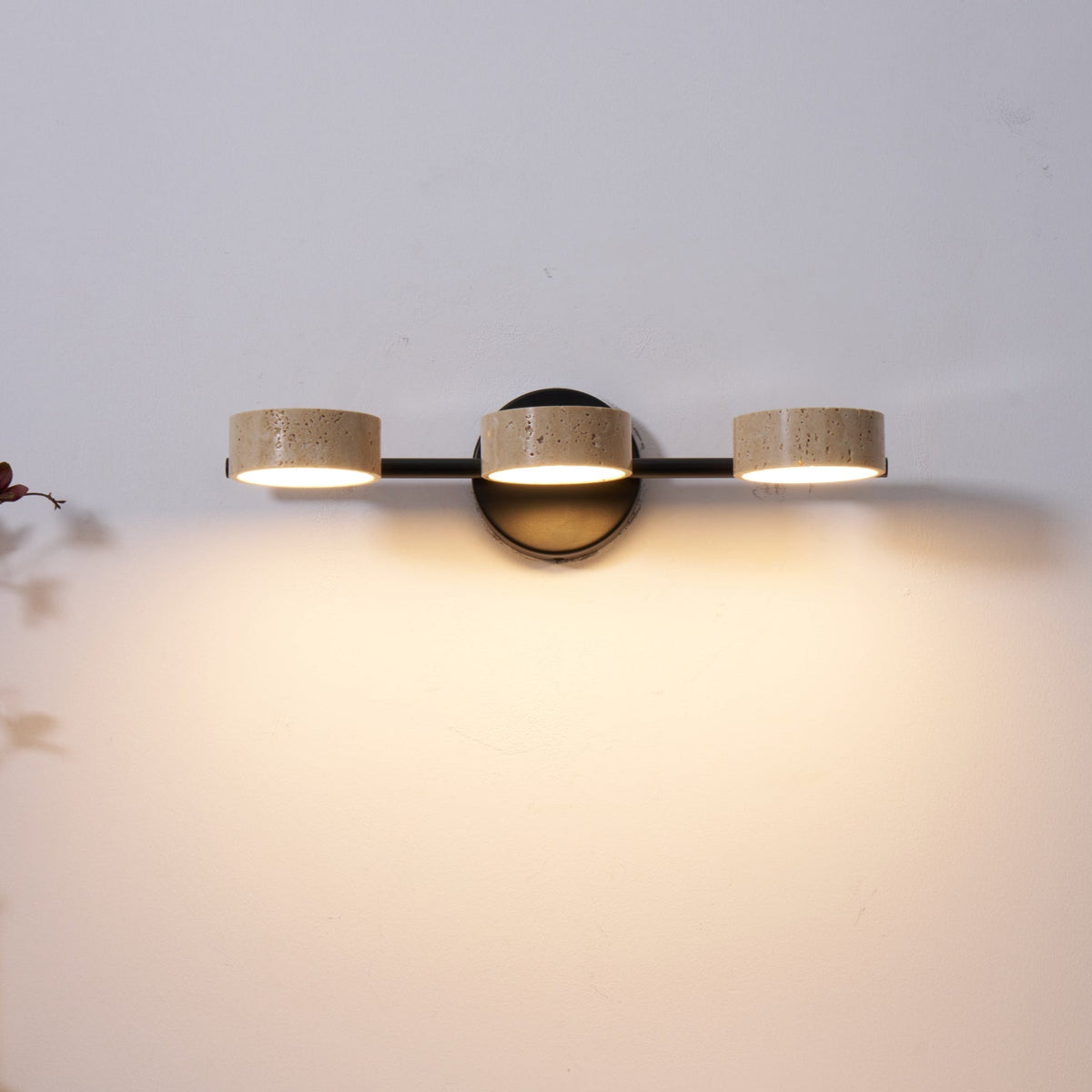 Ceshair aplique para espejo Multi Head con pantalla de travertino