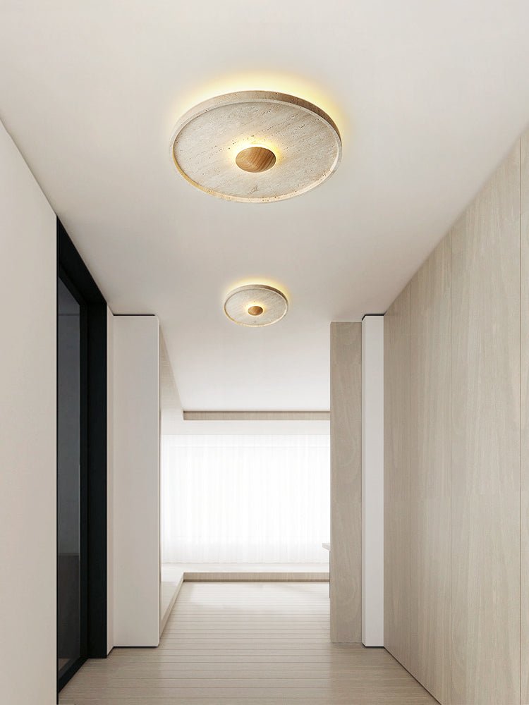 Gino lámpara de techo aplique de pared travertino amarillo Halo