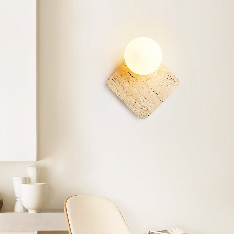 Pia aplique de pared Elmwood con esfera de madera
