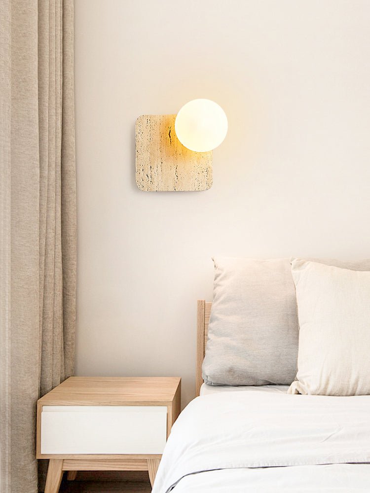 Pia aplique de pared Elmwood con esfera de madera