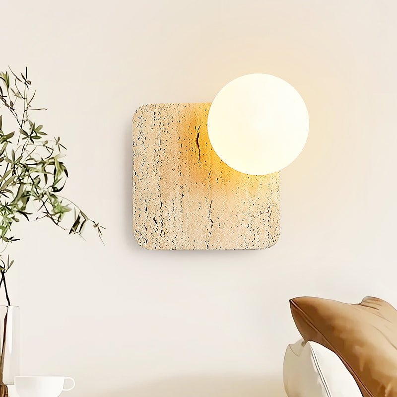 Pia aplique de pared Elmwood con esfera de madera
