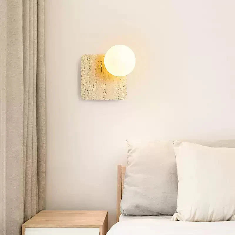 Pia aplique de pared Elmwood con esfera de madera