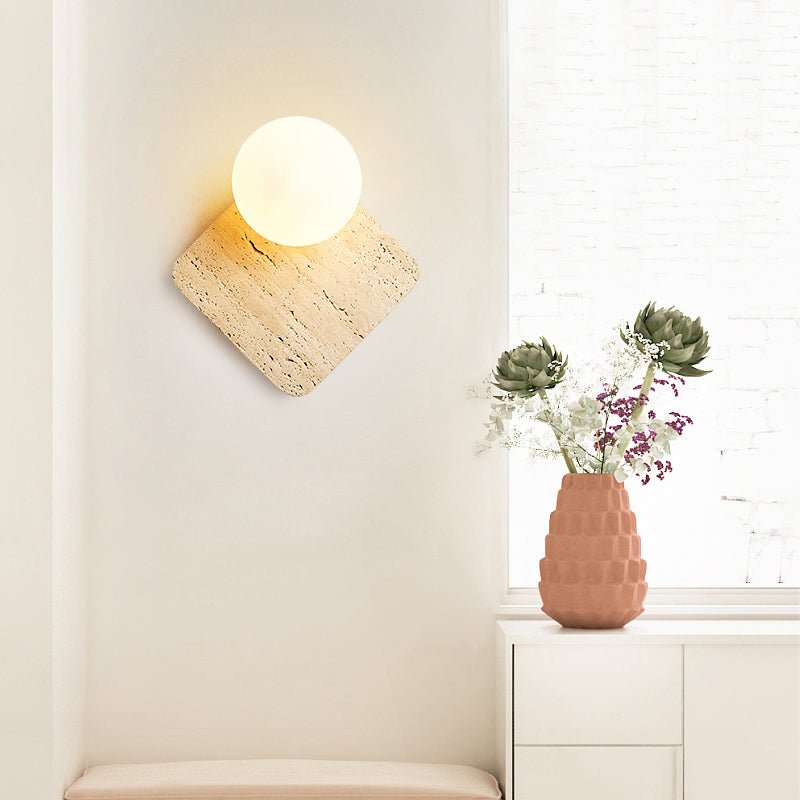 Pia aplique de pared Elmwood con esfera de madera