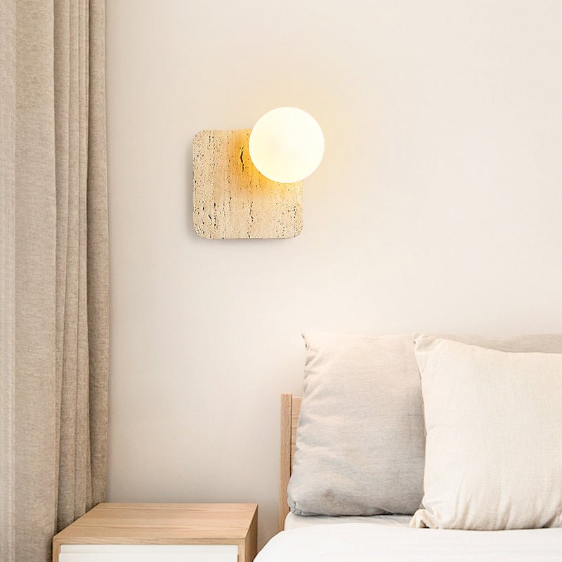 Pia aplique de pared Elmwood con esfera de madera