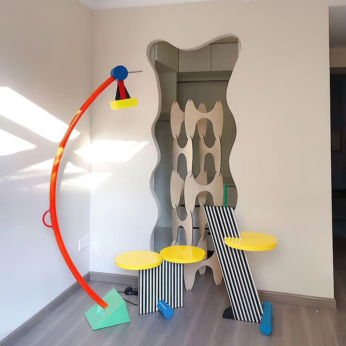 Ecori lámpara de pie artística de acrílico