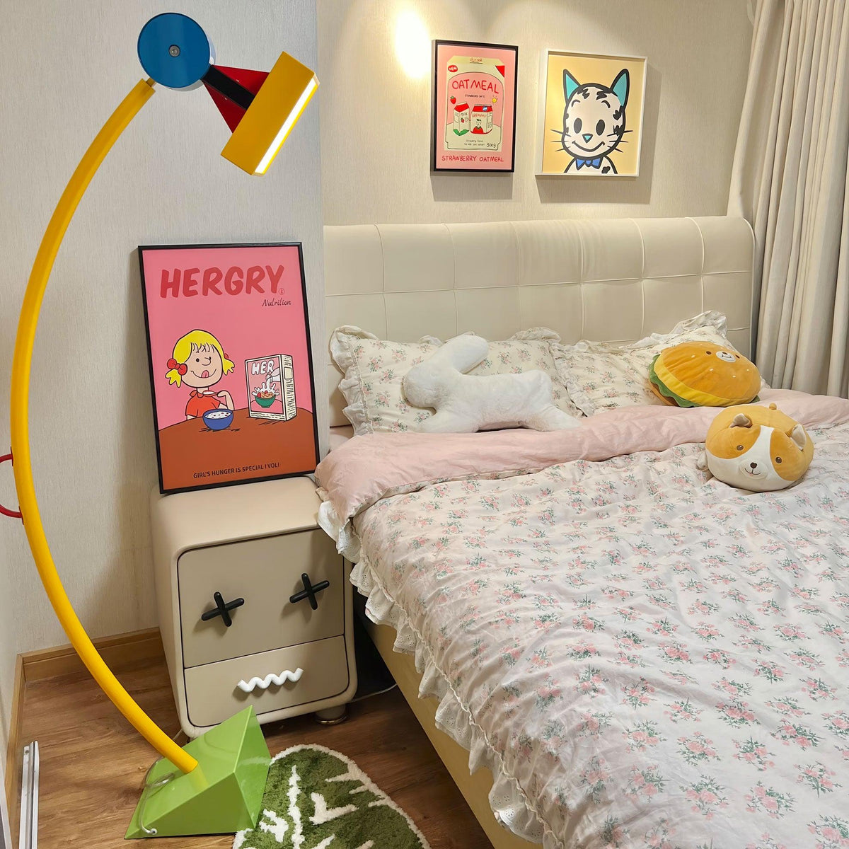 Ecori lámpara de pie artística de acrílico