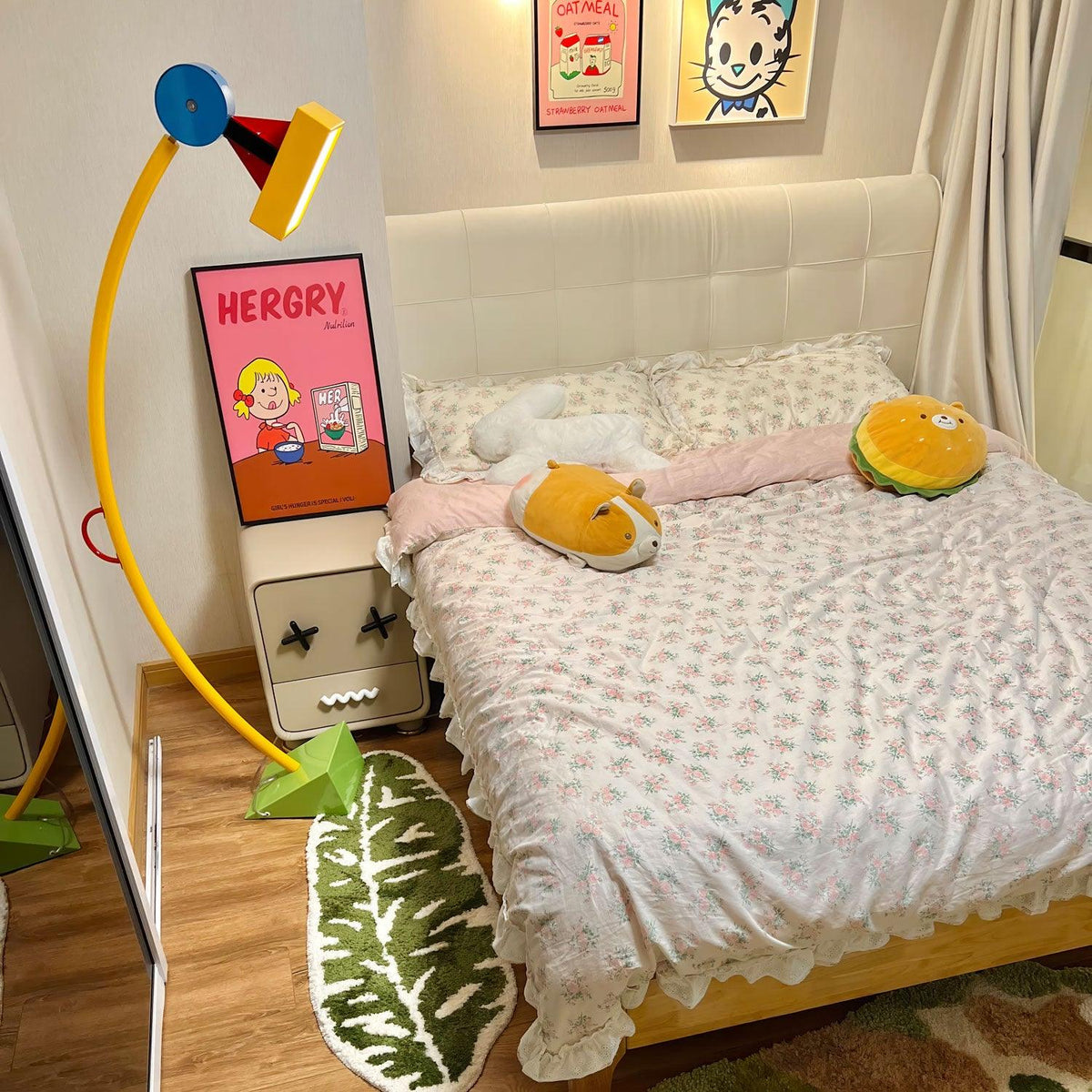 Ecori lámpara de pie artística de acrílico