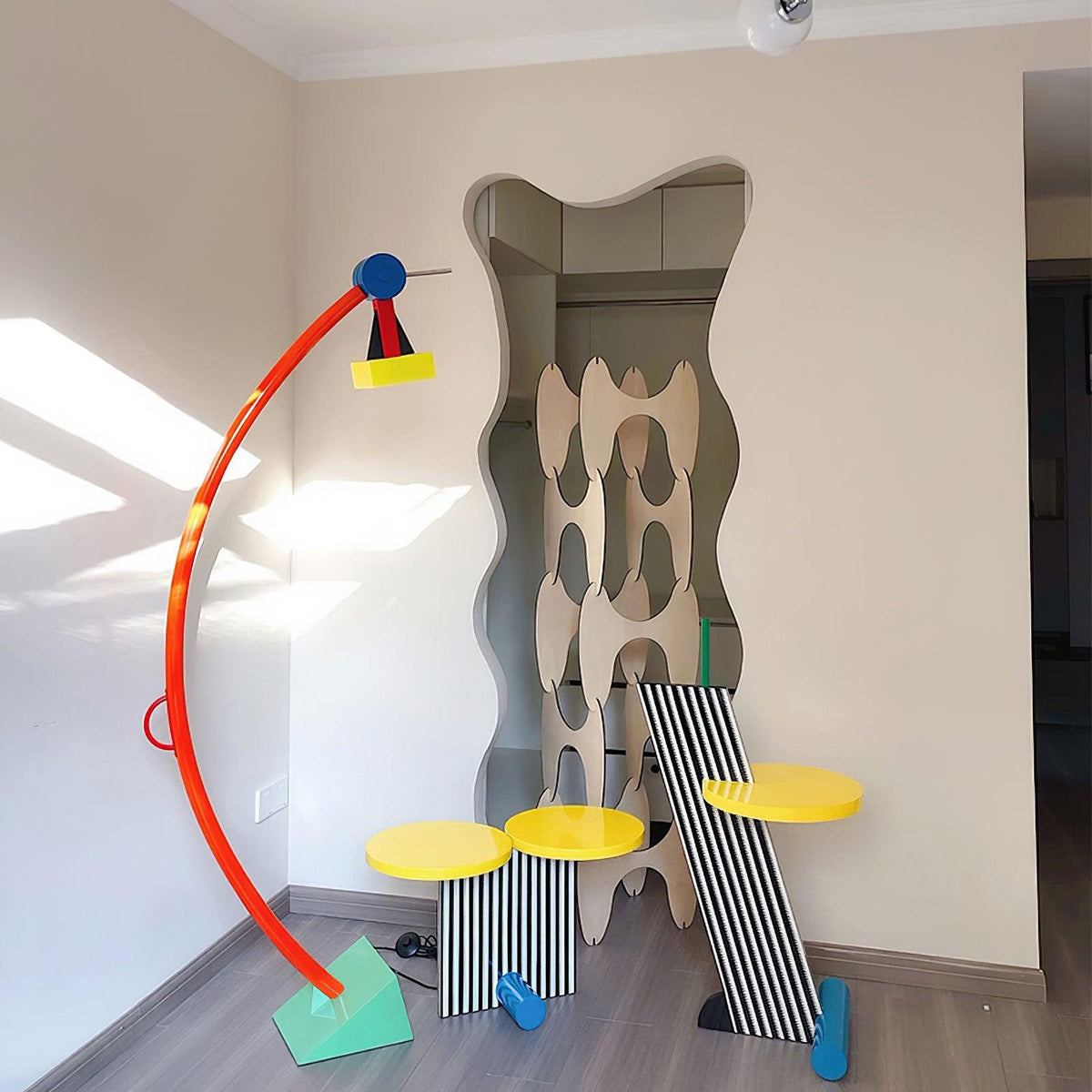 Ecori lámpara de pie artística de acrílico