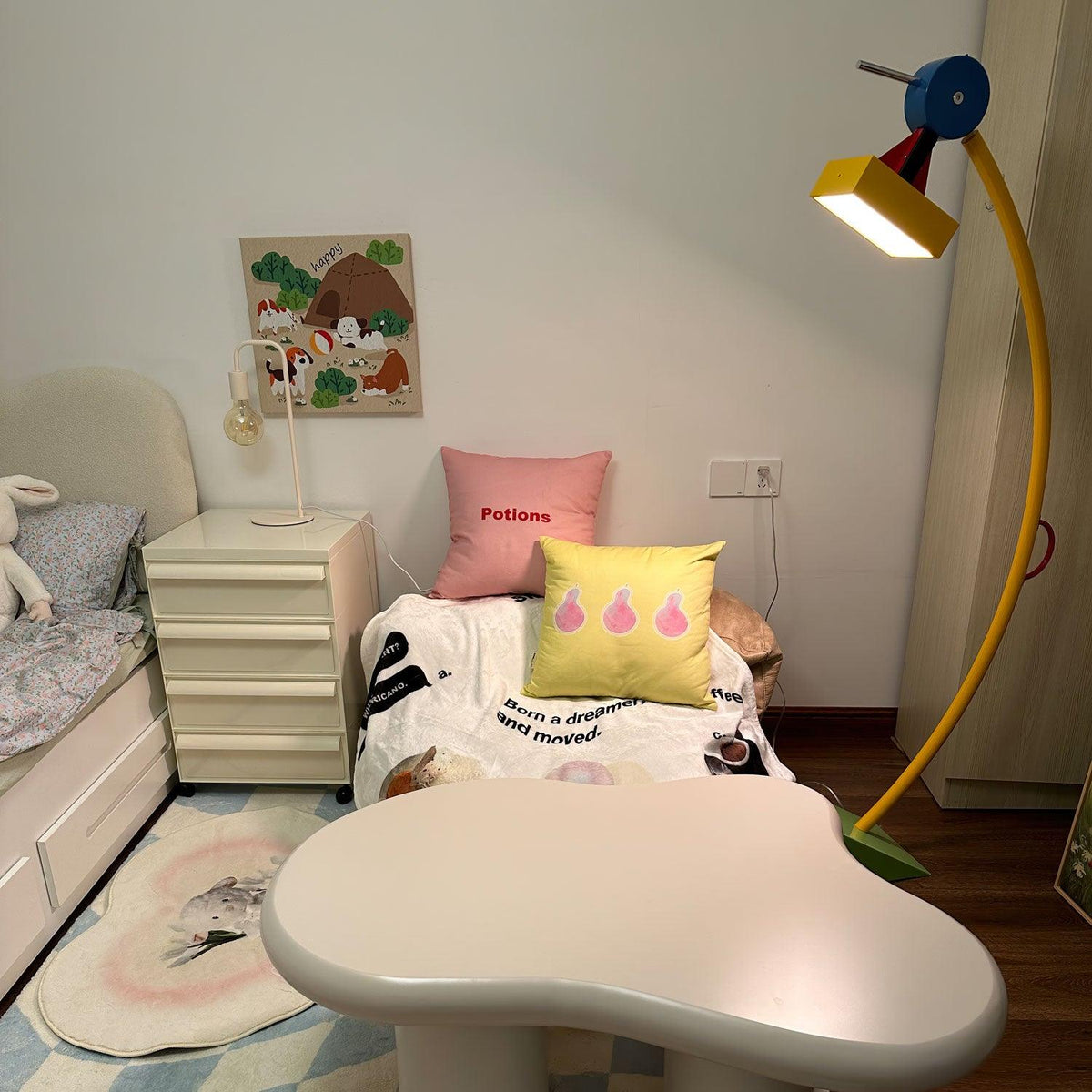 Ecori lámpara de pie artística de acrílico
