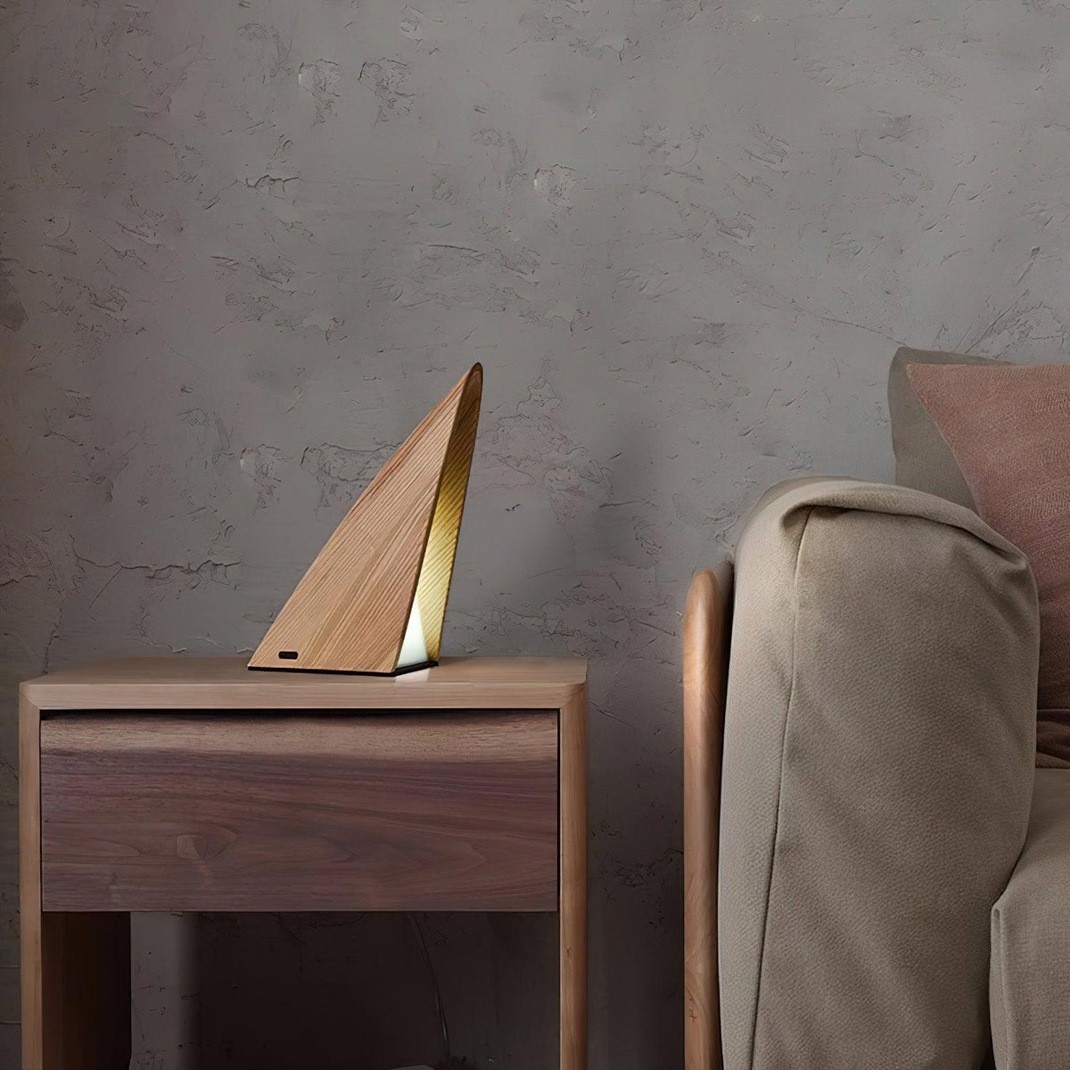 Justin lámpara de mesa minimalista de madera