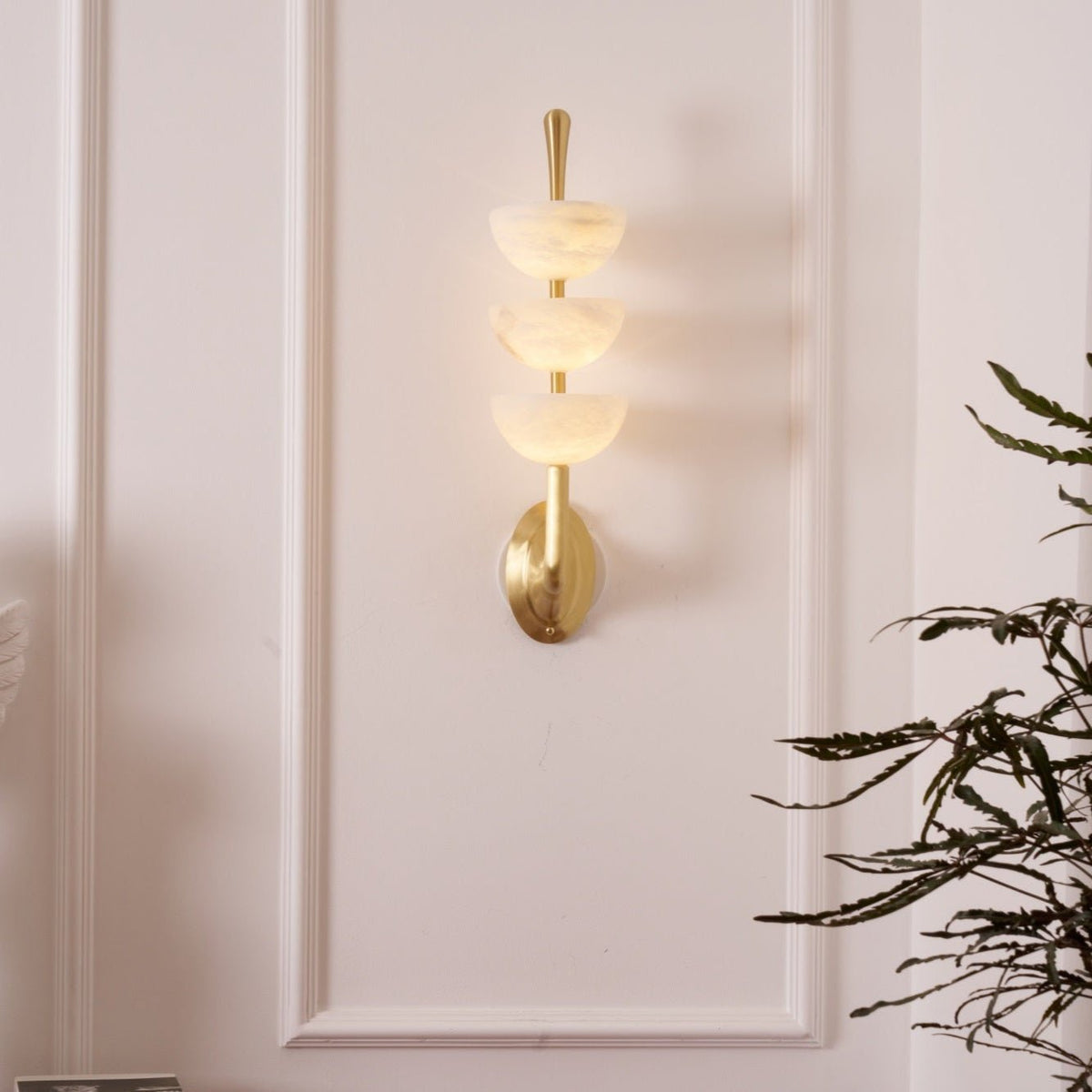 Ulmiraris aplique de pared alabastro