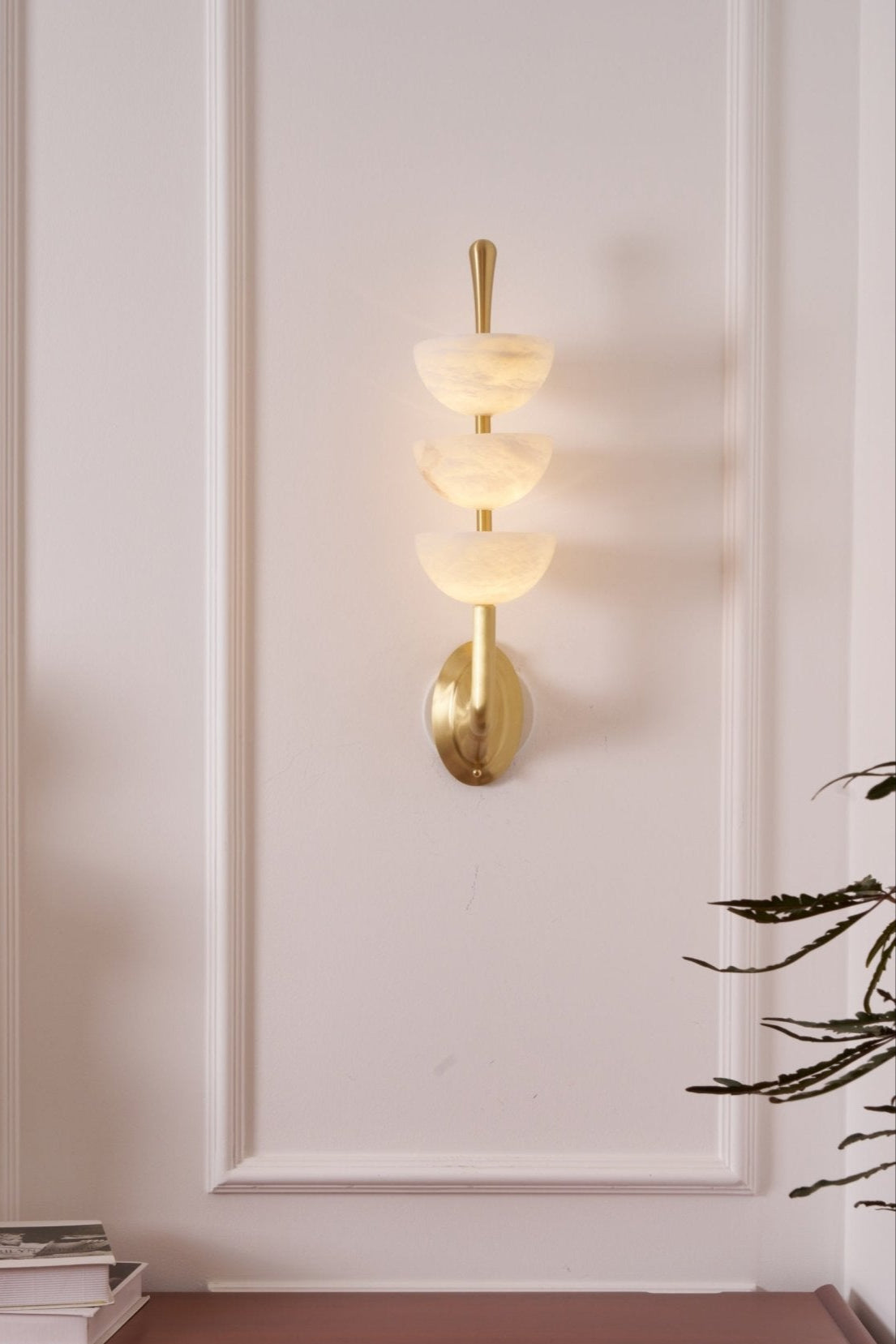 Ulmiraris aplique de pared alabastro