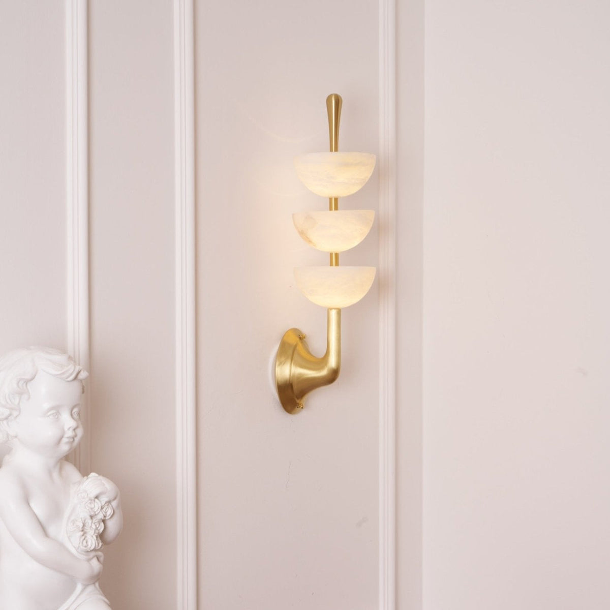 Ulmiraris aplique de pared alabastro
