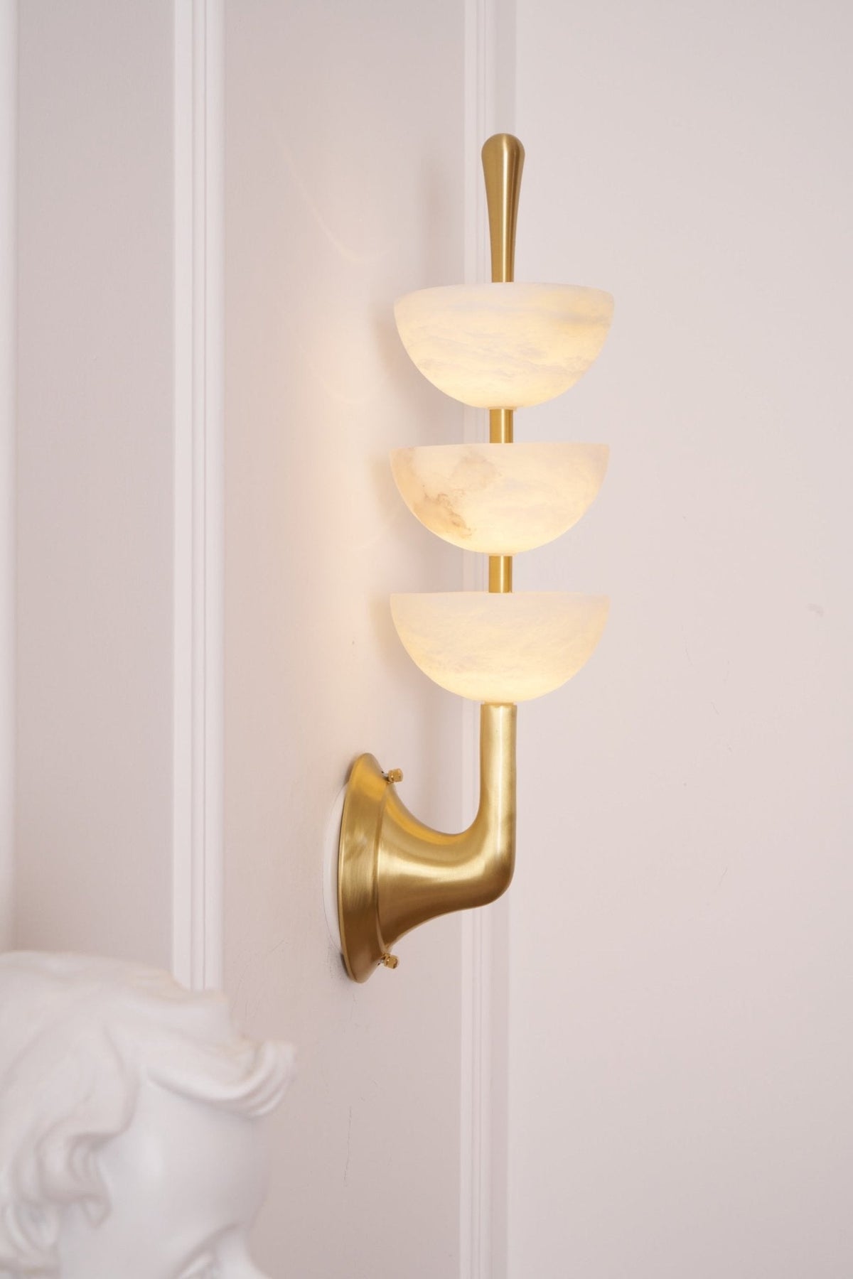 Ulmiraris aplique de pared alabastro