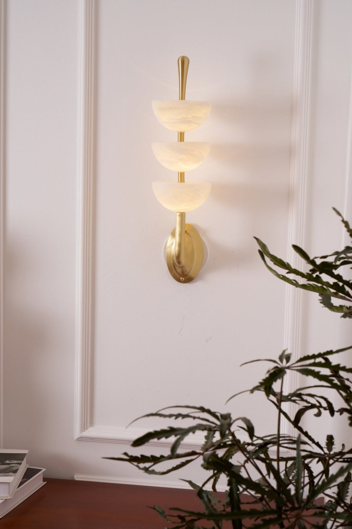 Ulmiraris aplique de pared alabastro