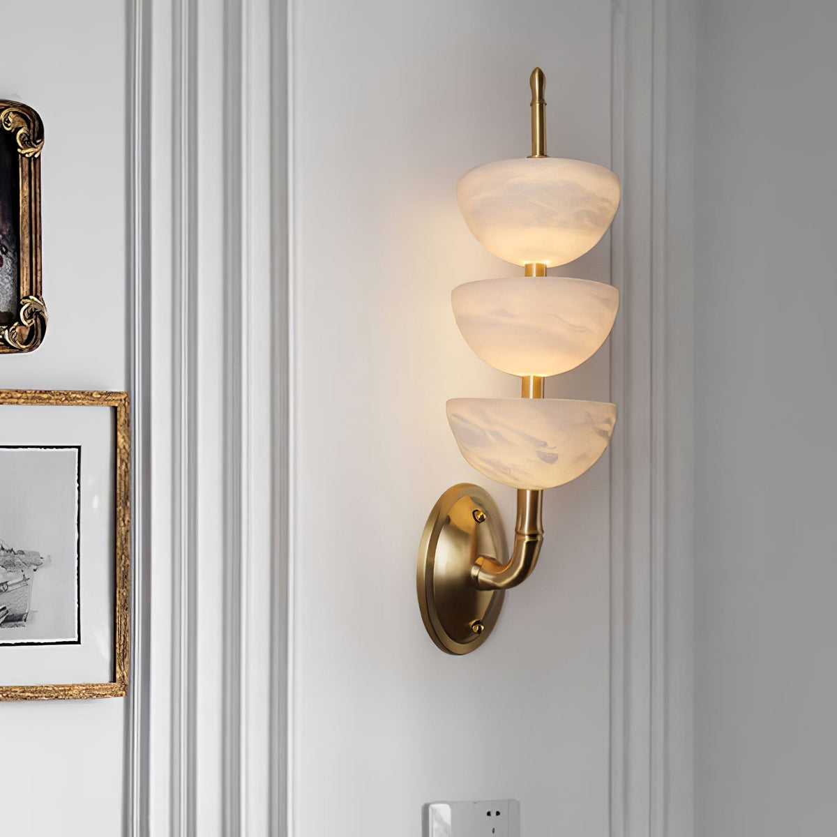 Ulmiraris aplique de pared alabastro
