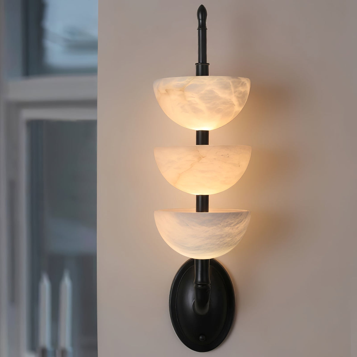 Ulmiraris aplique de pared alabastro