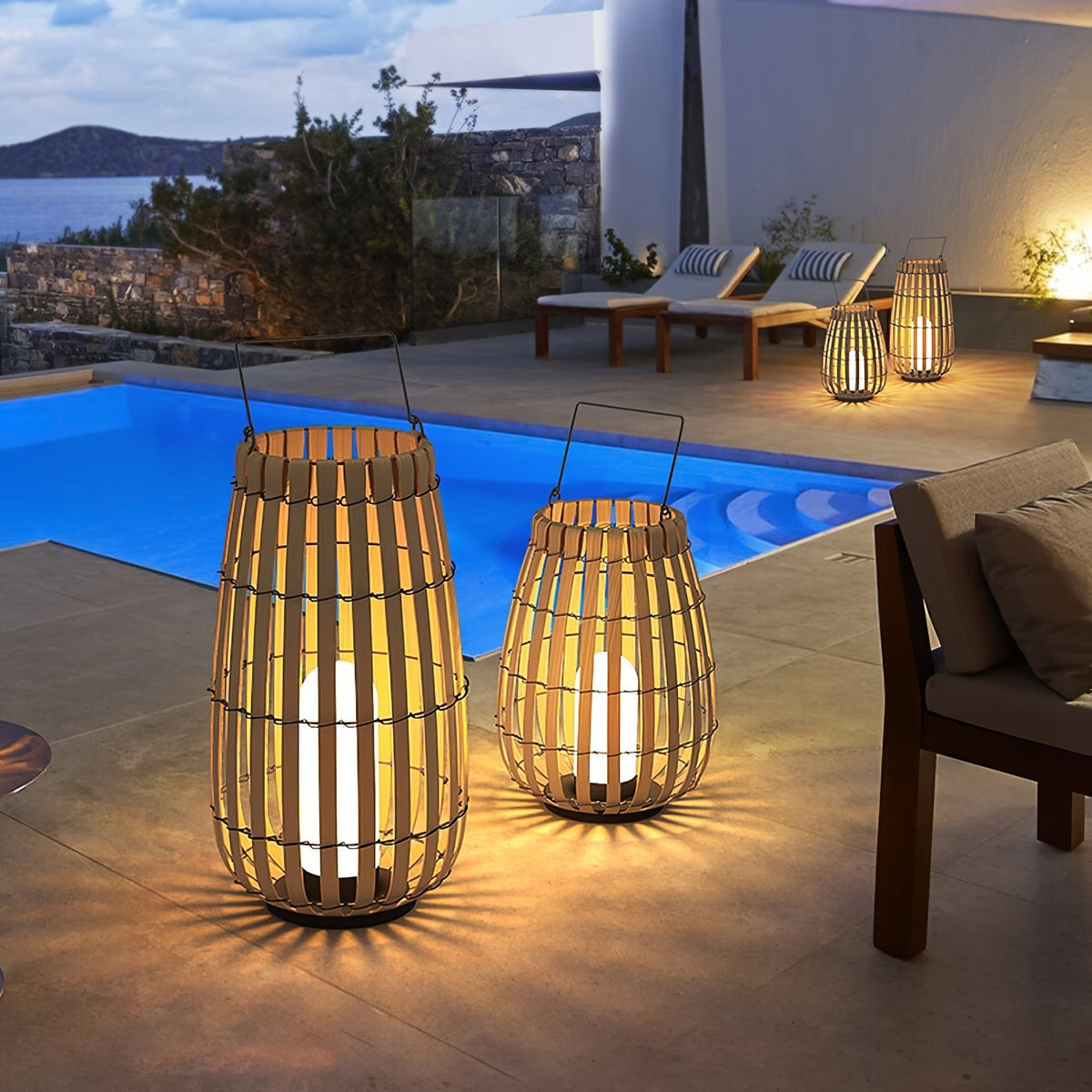 Veshael Tropic Braid farol lámpara exterior